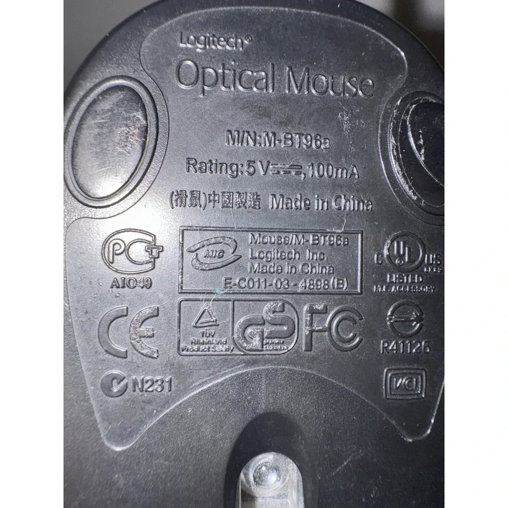 Logitech‎ USB Optical Mouse M-bt96a
